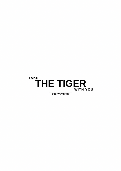 Take The Tiger With You - short sleeved black t-shirt